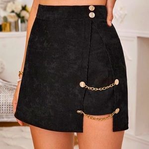 Black mini skirt